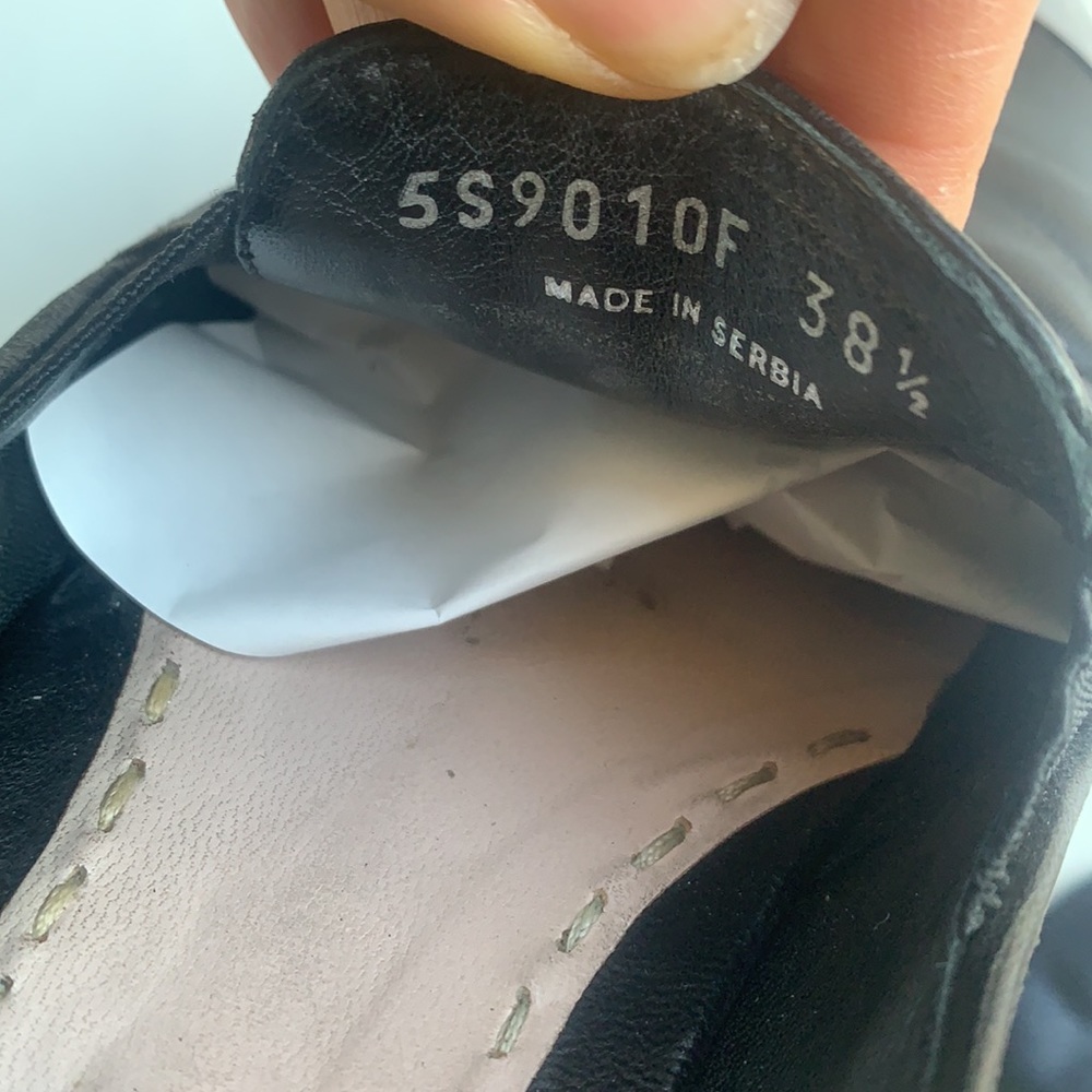 Miu Miu Black Leather Slip-On Sneakers with Silver Cap Toe - Picture 7 of 9